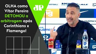 ‘Eu vou falar: o mais estranho é que o VAR…’; Vítor Pereira desabafa após Corinthians x Flamengo