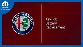 Key Fob Battery Replacement | How To | 2022 Alfa Romeo Giulia