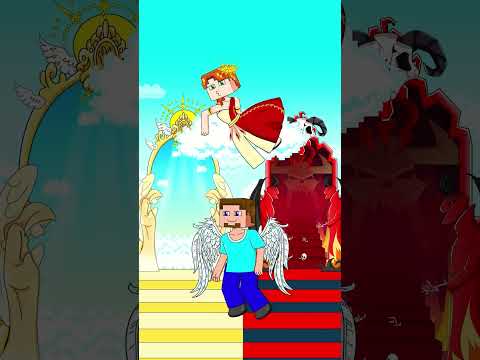 Shiba Toons: Steve's Fate - Heaven or Hell? Funny Animation #shorts