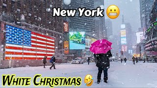 FIRST HEAVY SNOWFALL ⛄️ IN NEW YORK USA 🇺🇸 DURING CHRISTMAS🎄2024