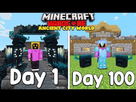 I Survived 100 Days In An Ancient City ONLY World In Minecraft Hardcore!