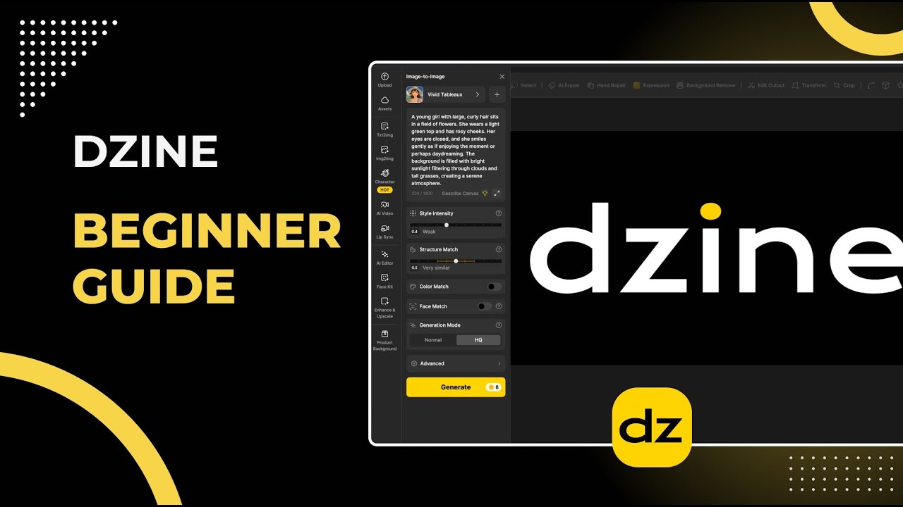 Dzine Walkthrough: Beginner Guide to Dzine Basics
