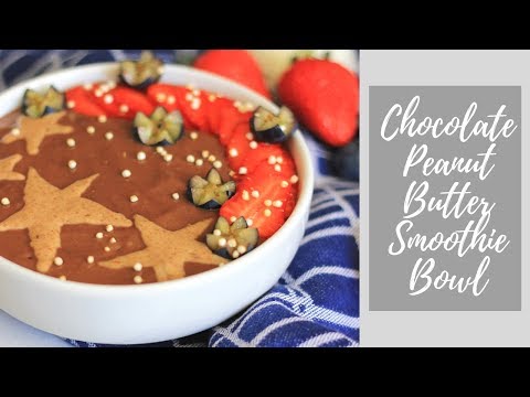 CHOCOLATE PEANUT BUTTER SMOOTHIE BOWL RECIPE NO ADDED SUGAR | INTHEKITCHENWITHELISA