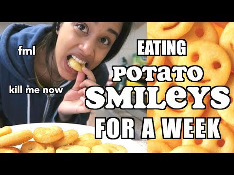 i only ate potato smileys for a week | taz tries