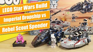 LEGO Imperial Dropship vs Rebel Scout Speeder 40755 - LEGO Star Wars Build
