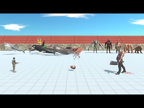 AQUATIC + MODERN HUMANS VS INFERNALS - Animal Revolt Battle Simulator