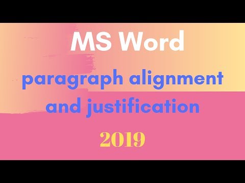 10# How to Change Paragraph Alignment and Justification MS word 2019/2016/2010 | Anand Tech Talk
