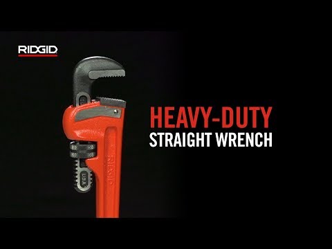 RIDGID 18 in. Straight Pipe Wrench for Heavy-Duty Plumbing, Sturdy