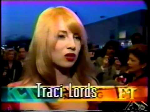 Traci Lords wears rubber dress to the Serial Mom premiere (1994)