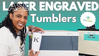 How to Use The Rotary Attachment with The WeCreat Desktop Laser | Laser Engraved Tumblers