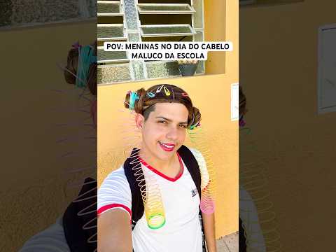 GIRLS ON SCHOOL CRAZY HAIR DAY