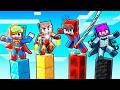 NOOB vs PRO: Superhero Tower Battle! (Minecraft)