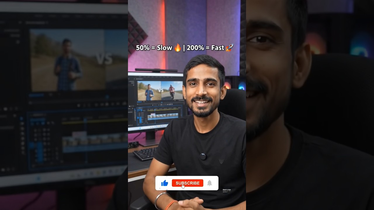 Premiere Pro Speed Control Tutorial in Hindi | Slow Motion & Fast Motion Kaise Kare | 2026 #shorts