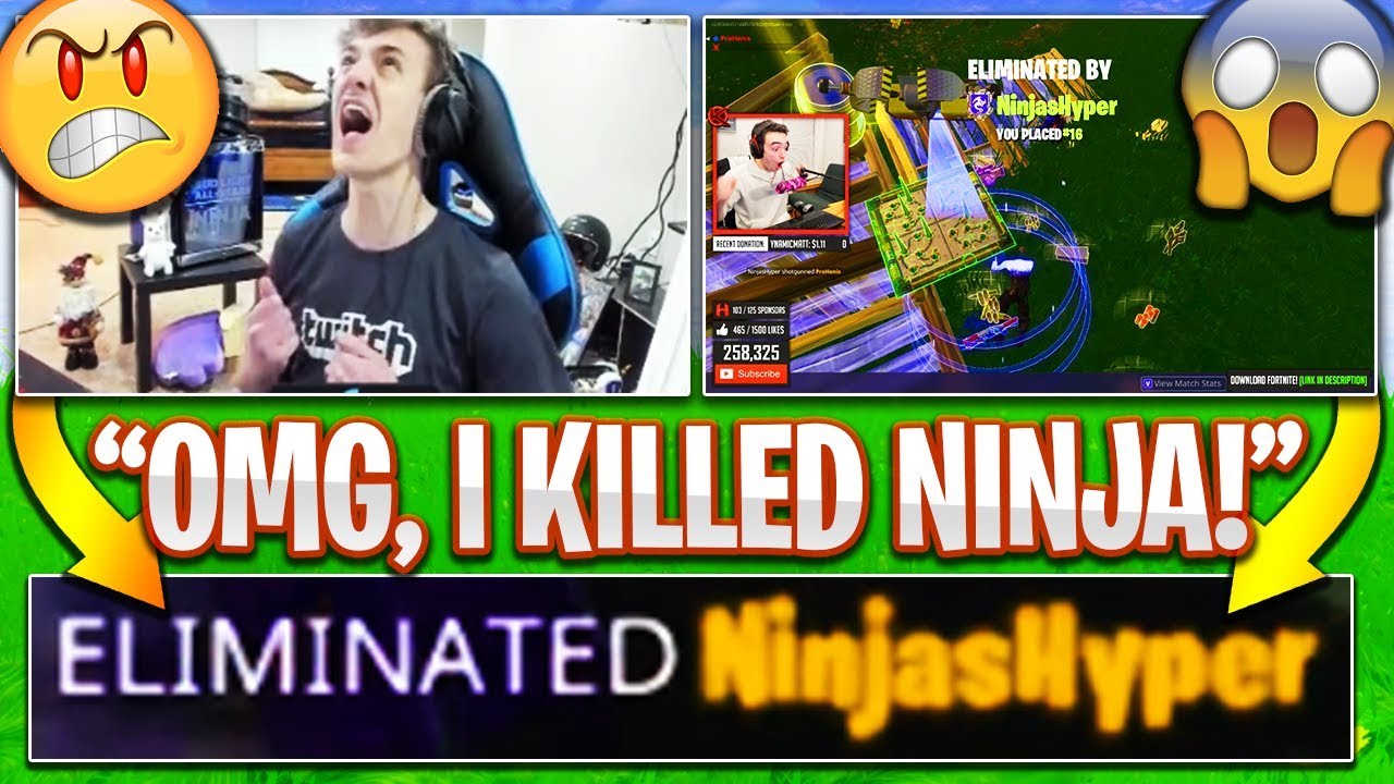 I Eliminated Ninja With A Pickaxe in Fortnite! (Fortnite: Battle Royale Funny Moments)
