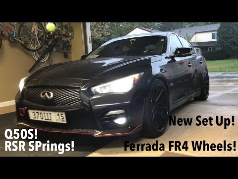 Infiniti Q50S Ferrada FR4 Wheels & RSR Lowering Springs (Fall Upgrades)!