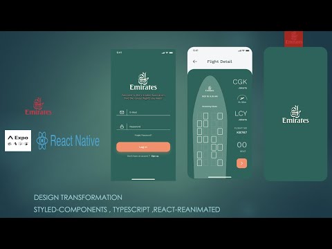 React native&styled components Emirates Airlines Ui
