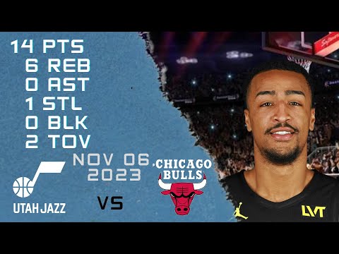 John Collins player Highlights JAZZ vs BULLS NBA Regular season game 06-11-2023