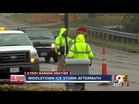Ice storm brings down trees, traffic in Middletown