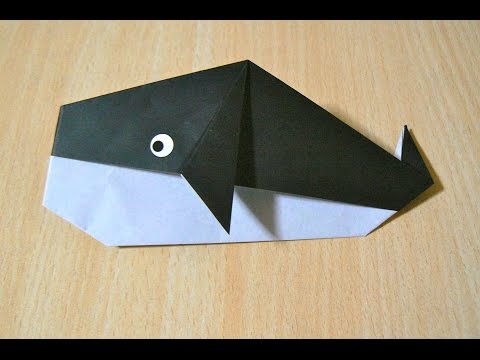 Wie man Ein Wal macht. Origami. Die Kunst des Papierfaltens.