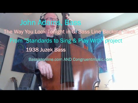 The Way You Look Tonight in G, Bass Line Backing Track, 138 BPM