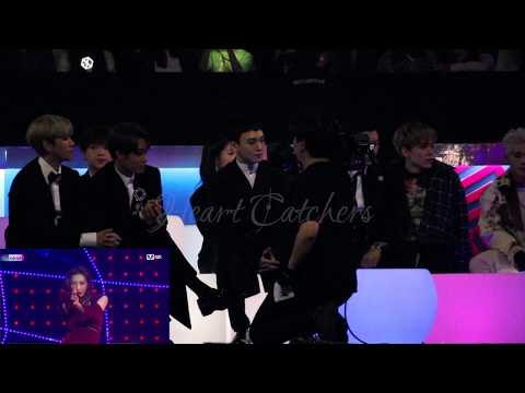 [HD FANCAM] 171201 2017 MAMA IN HONG KONG EXO & VERNON'S REACTION TO TAEMIN & SUNMI'S GASHINA