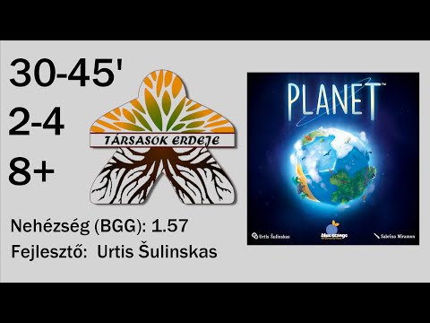 Építsünk saját bolygót - Planet társasjáték bemutató - Társasok Erdeje