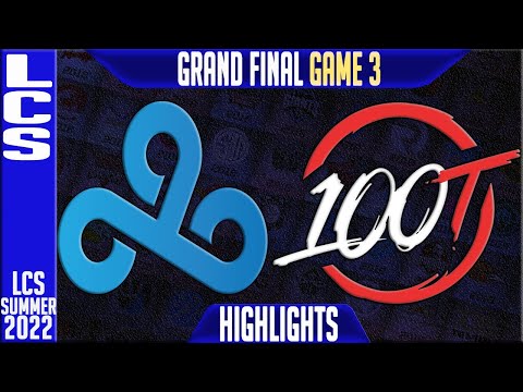 C9 vs 100 Highlights Game 3 | LCS Playoffs Grand Final Summer 2022 | Cloud9 vs 100 Thieves G3