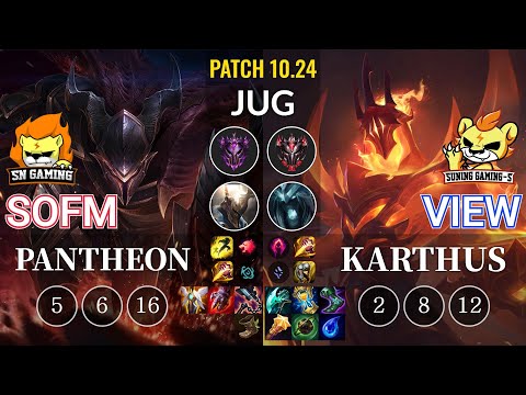 SN SofM Pantheon vs SG-S View Karthus Jungle - KR Patch 10.24