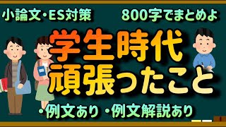  - 【小論文・ES対策】あなたが学生時代に頑張ったことはなんですか？【800字の例文つき】