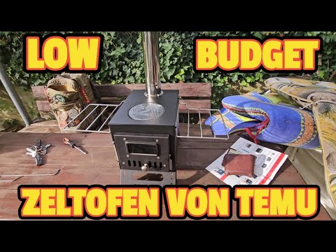🇩🇪 LOW BUDGET ZELTOFEN von Temu - Unboxing , Aufbau und 1st Impressions