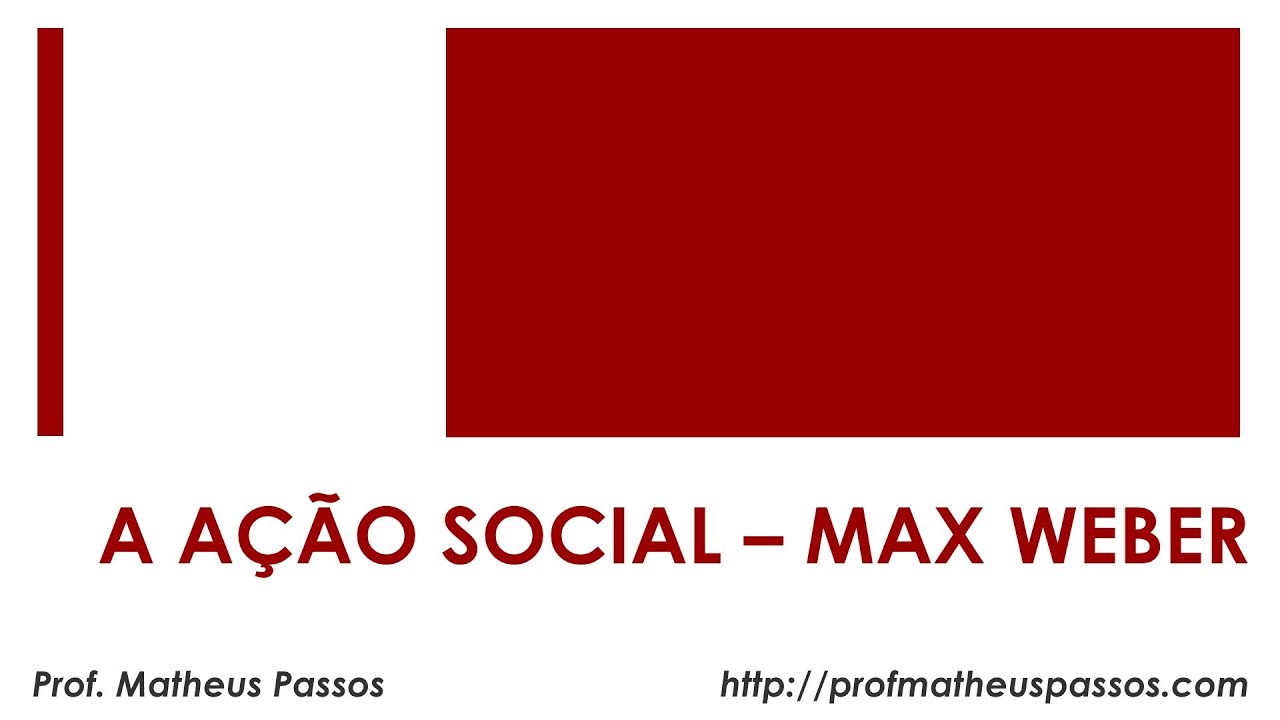 Tipos de ação social — Max Weber
