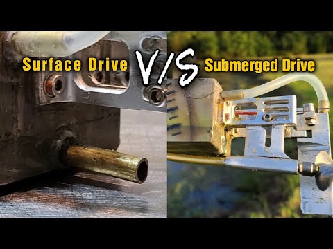 Surface Drive Vs. Submerged Drive RC Boat Setup Testing
