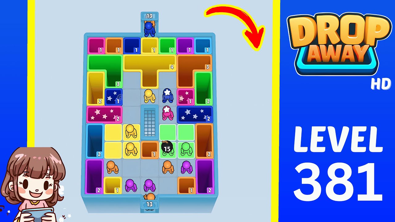 Drop Away Level 381 Walkthrough Solution