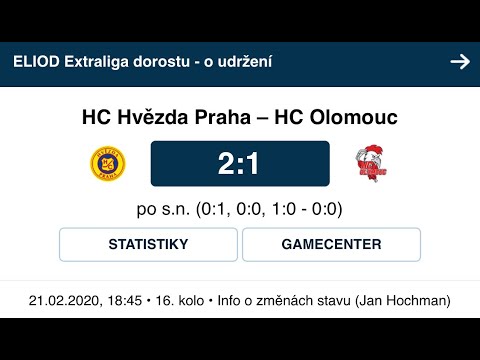 PlayOut-16.kolo HC Hvězda Praha - HC Olomouc  / celý zápas /