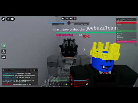 Playing SCP Site RP on ROBLOX [EP 6} showing the CD Riot 076 BC and 610 BC]
