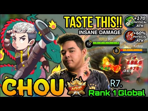 Offlaner R7 Chou Dragon Boy MVP Plays - Top 1 Global Chou by R7. - MLBB