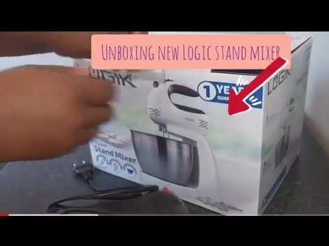 UNBOXING New Logik 5 speed stand mixer|| Ac 220-240 v -50/60 Hz 200 W|| How to use the stand mixer
