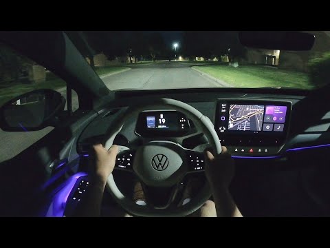2021 VW ID.4 1st Edition - POV Night Drive (Binaural Audio)