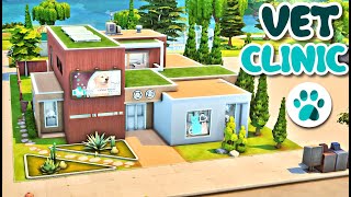 HAPPY PETS VET CLINIC || CATS & DOGS || The Sims 4  Speed Build - NO CC