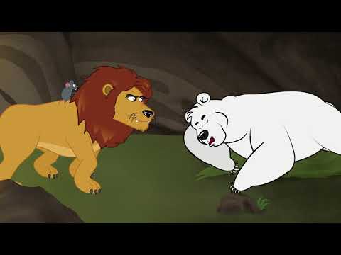 Le Lion, le Rat et l'Ours Endormi | Fable Originale  | dessin animé avec les P'tits z'Amis