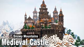 Minecraft: How to build a Mountain Deepslate Castle | Tutorial Part.3