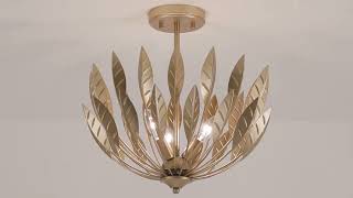 1_Watch A Video About the Possini Euro Arundo Warm Brass 3 Light Pendant Light