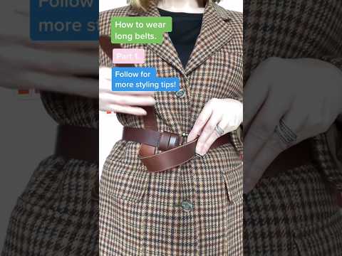 An easy and cute way to style a long belt #fashiontips #styleinspo #stylehacks