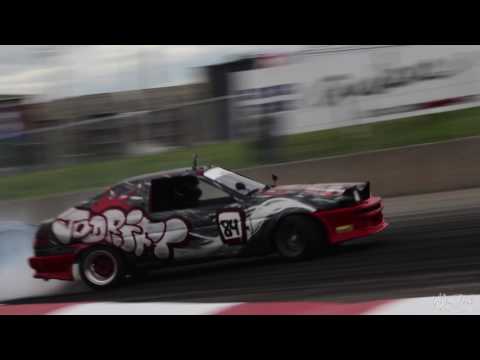Jonathan Thiffault Leading Bob Patinka - Formula Drift Canada Round 3 2015