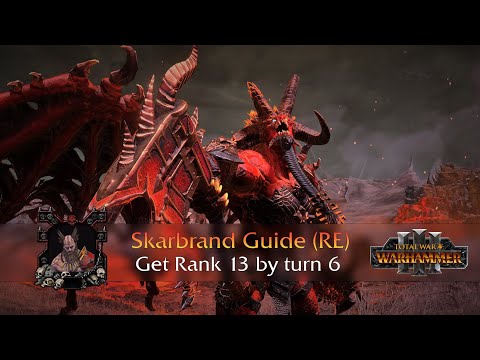 (outdated) Strongest Skarbrand start - rank 13 turn 6 remake - Total war Warhammer 3