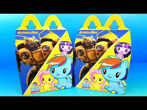 McDONALDS BUMBLEBEE TRANSFORMERS MOVIE MY LITTLE PONY HAPPY MEAL TOYS BOX FULL SET 16 NEXT KIDS 2018 Video