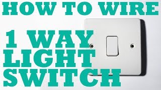 1 Way Light Switch, how to install and wire.