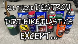 Cleaning Sticker Goo and Other Stuff from Dirt Bike Plastics