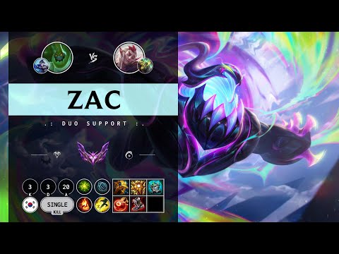 Zac Support vs Rakan - KR Master Patch 14.11