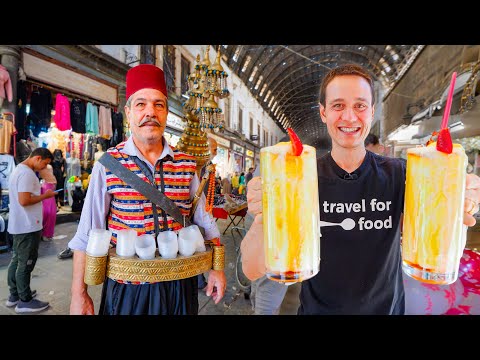 Best Syrian Food!! GIANT MILKSHAKES + Food Tour in Damascus, Syria!!
